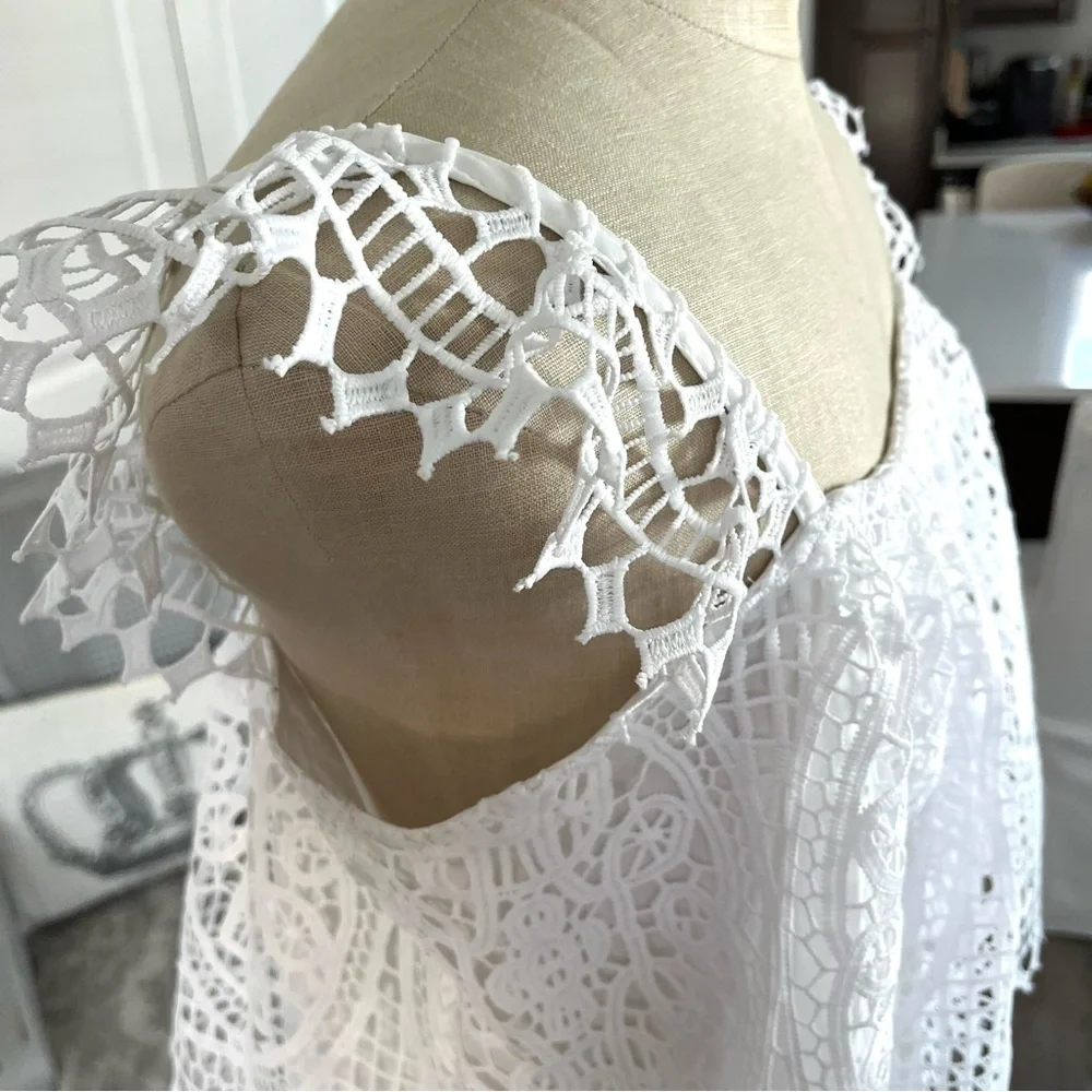 Express Lace Ruffle Sleeve Tank Top - Picture 5 of 12
